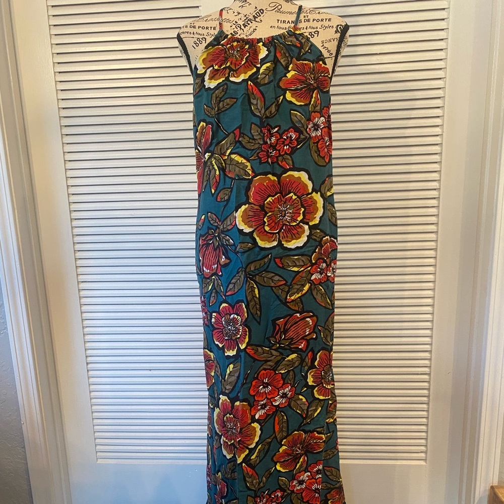Floral maxi dress, size L, LOFT